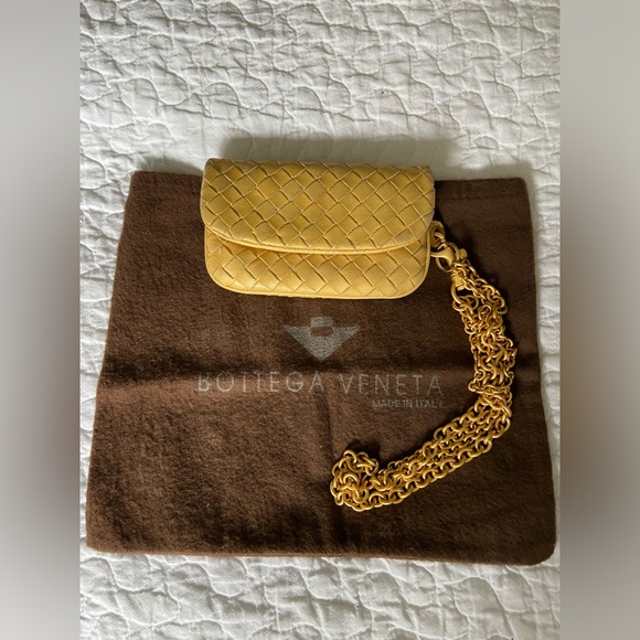 Bottega Veneta Handbags - Bottega Veneta Gold Gilt Change Purse